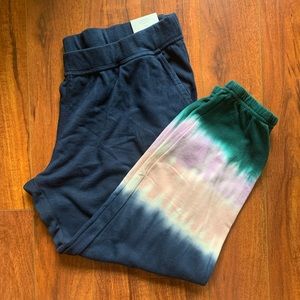 NWT Wildfox Tie-Dye Jogger Pull On Sweatpants Blue Relaxed Fit Women’s Size XXL